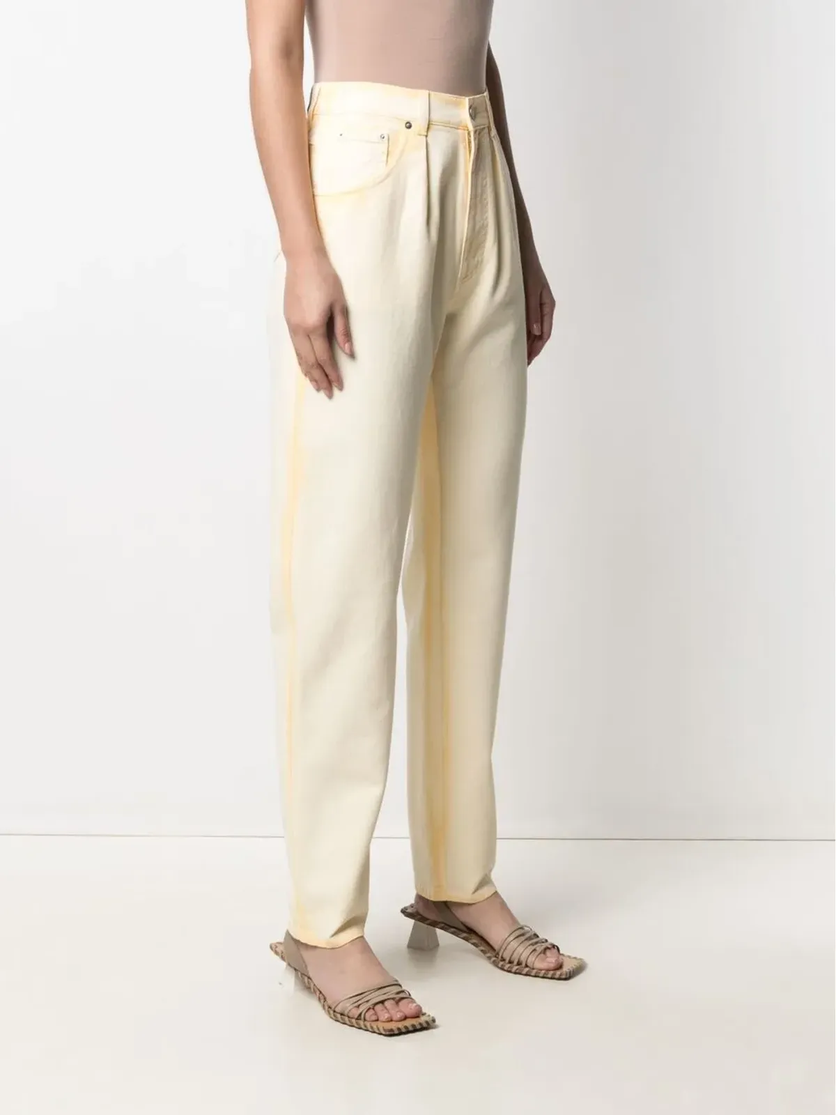 Alberta Ferretti テーパードデニムジーンズ - 画像3