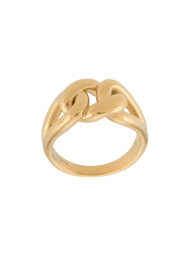 Nialaya Jewelry Nialaya Jewelry ノットディテールリング - ゴールドの商品画像