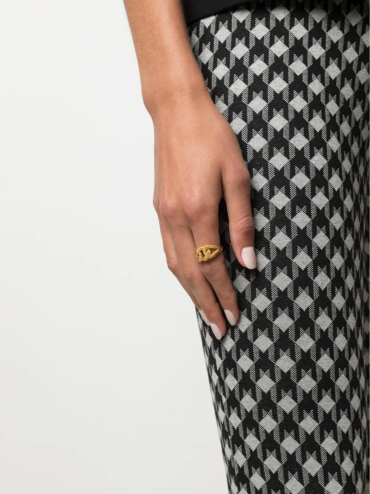 Nialaya Jewelry ノットディテールリング - ゴールド - 画像2