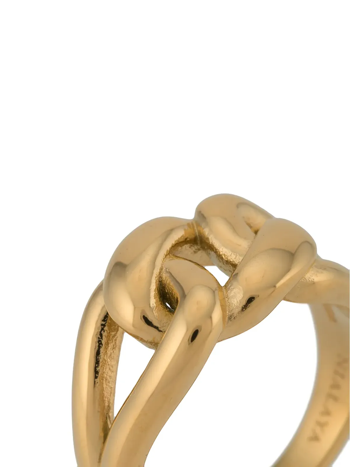 Nialaya Jewelry ノットディテールリング - ゴールド - 画像3