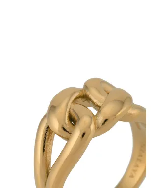Nialaya Jewelry ノットディテールリング - ゴールド - サムネイル3