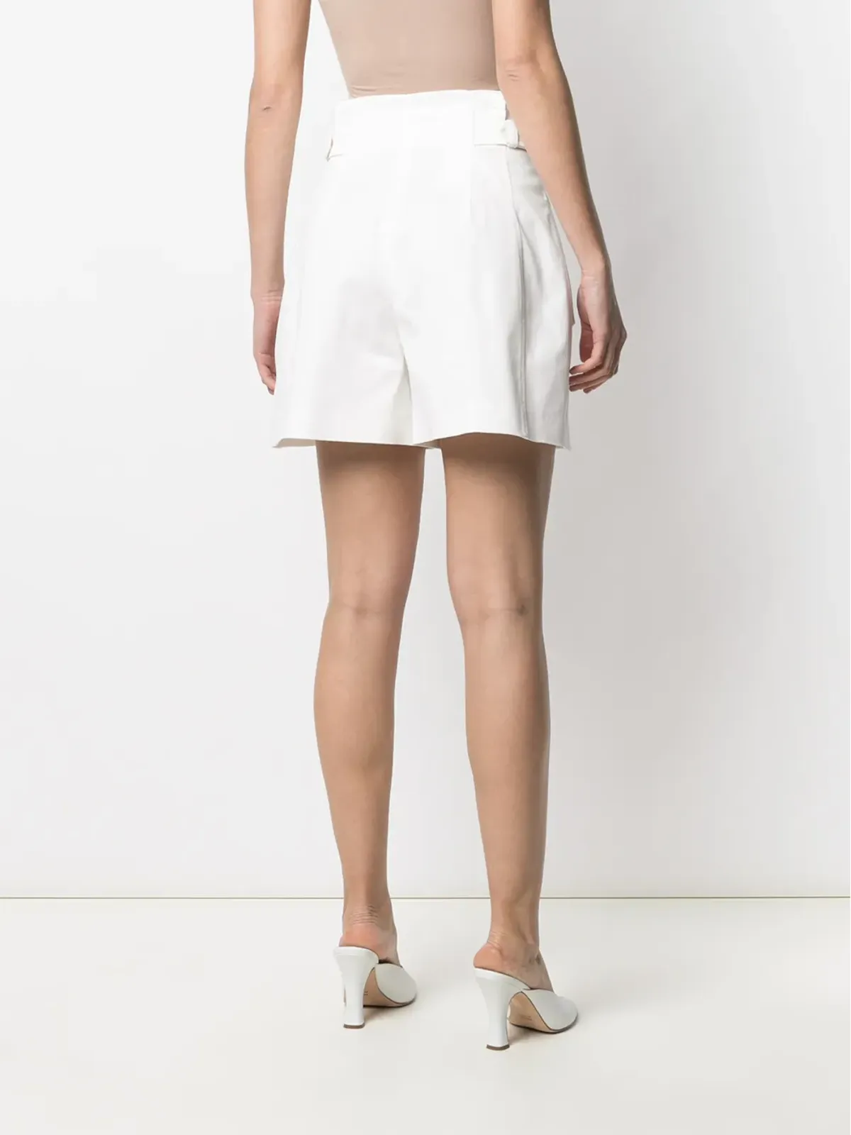 Alberta Ferretti ハイライズギャザーショーツ - 画像4