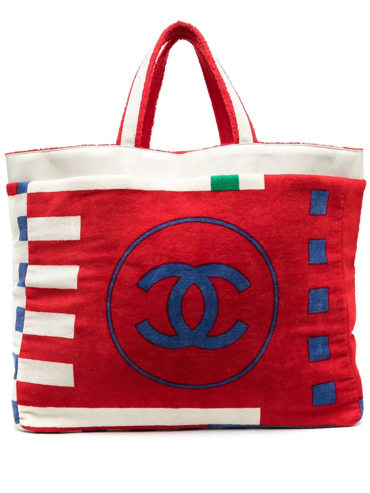CHANEL ビンテージ CC テリークロス トートバッグ - 画像1
