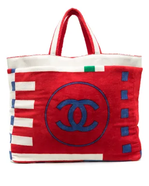CHANEL ビンテージ CC テリークロス トートバッグ - サムネイル1