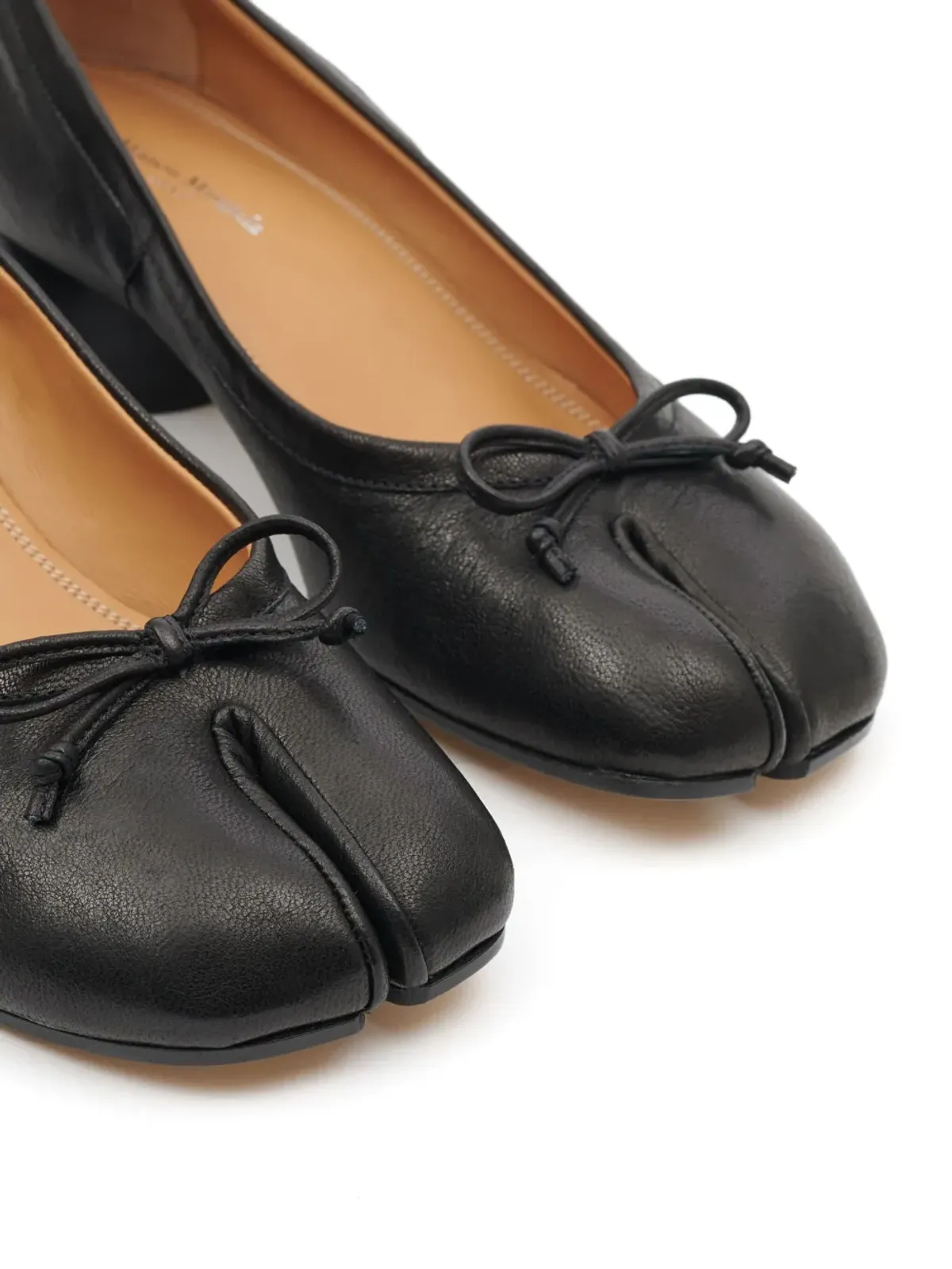 Maison Margiela Tabi 30mm leather ballerina pumps - Black - 画像5