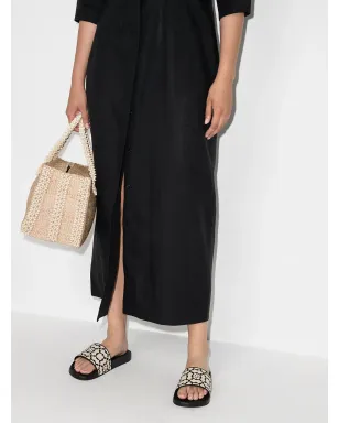 Ferragamo グルーヴィー スリップオン スライド - ブラック - サムネイル3