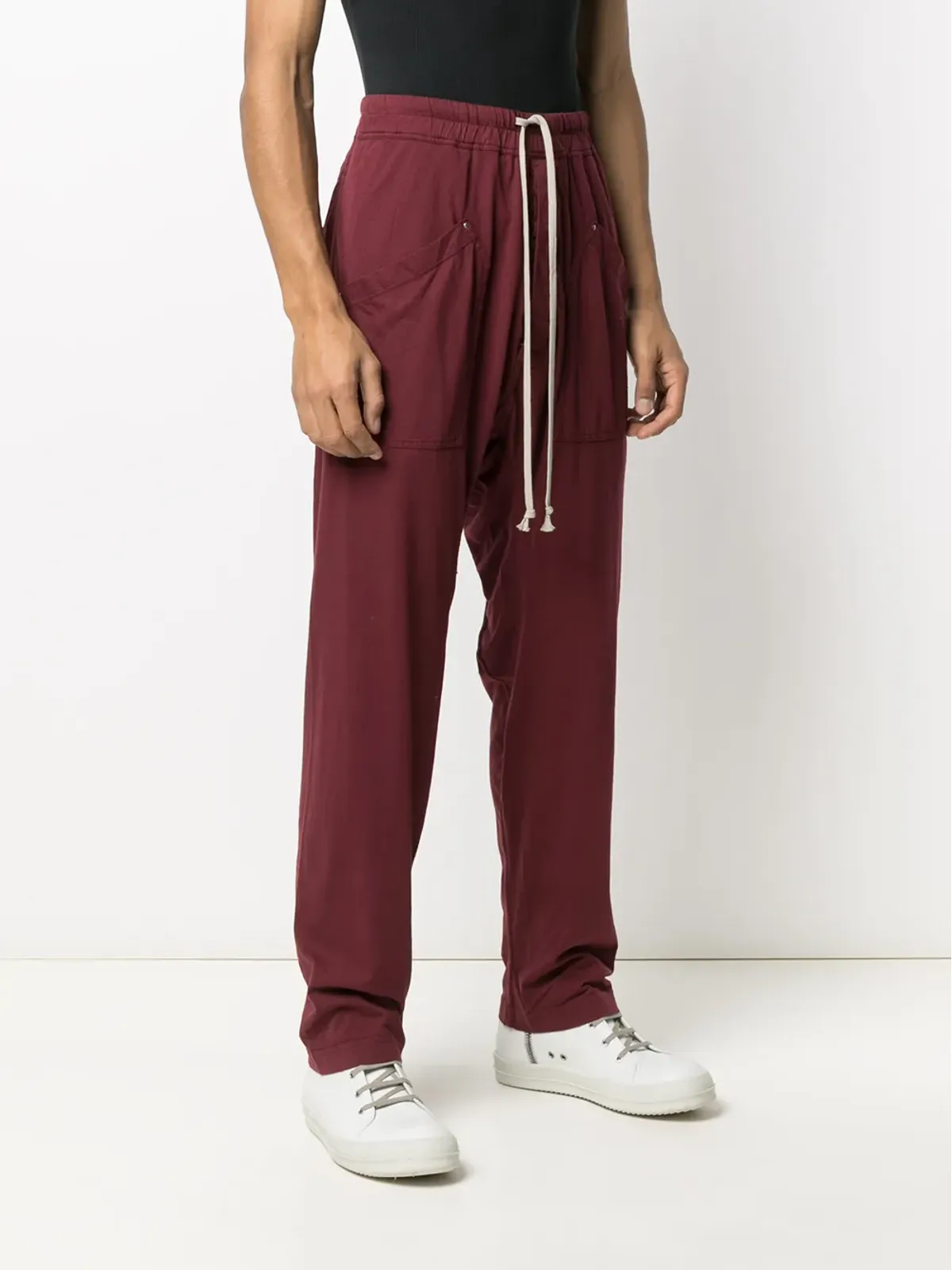 Rick Owens DRKSHDW ドロップクロッチ トラックパンツ - レッド - 画像3