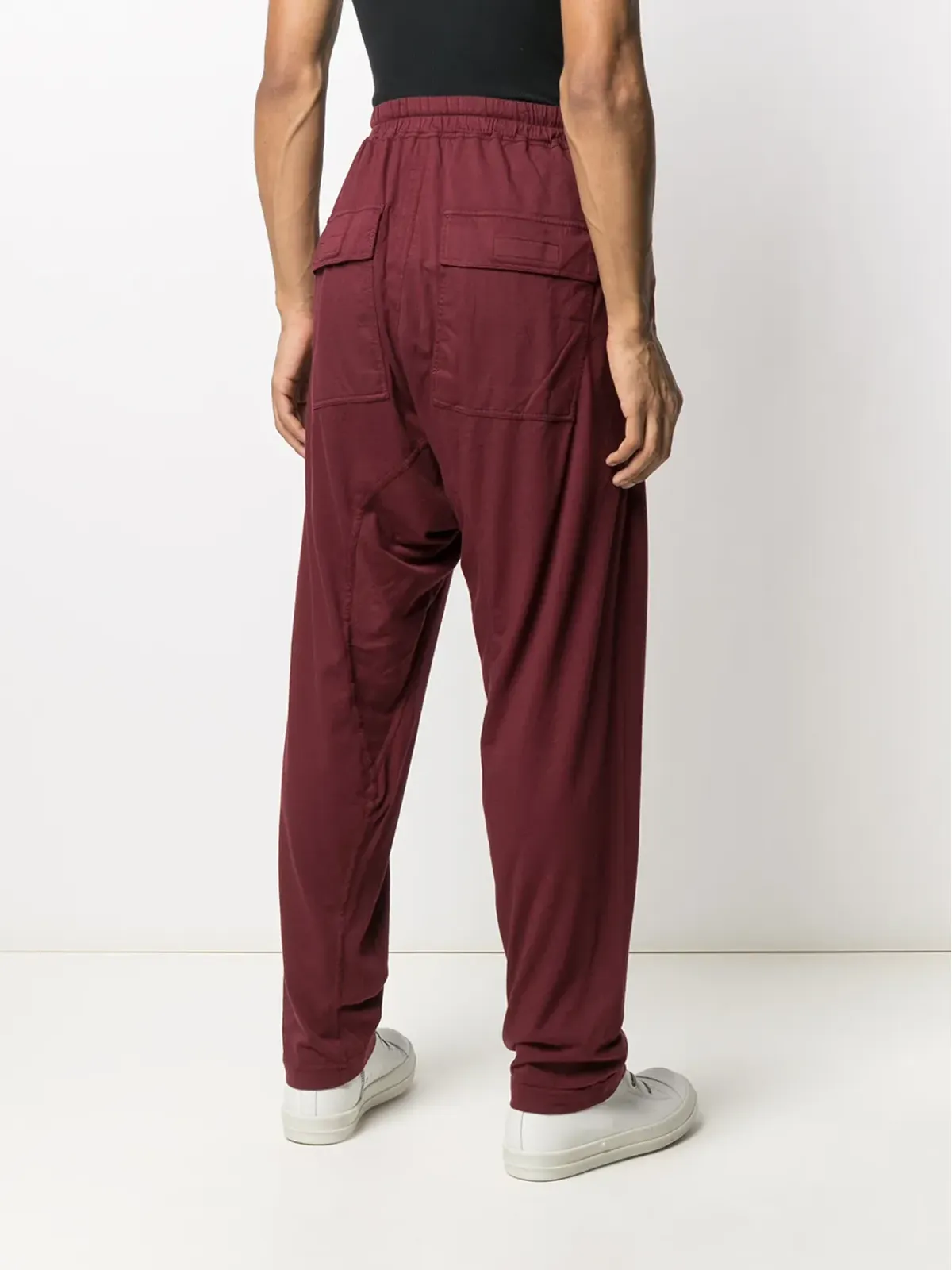 Rick Owens DRKSHDW ドロップクロッチ トラックパンツ - レッド - 画像4