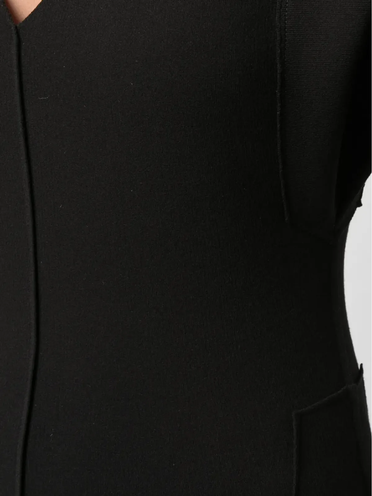 Rick Owens ロングライン Vネック トップ - 画像5
