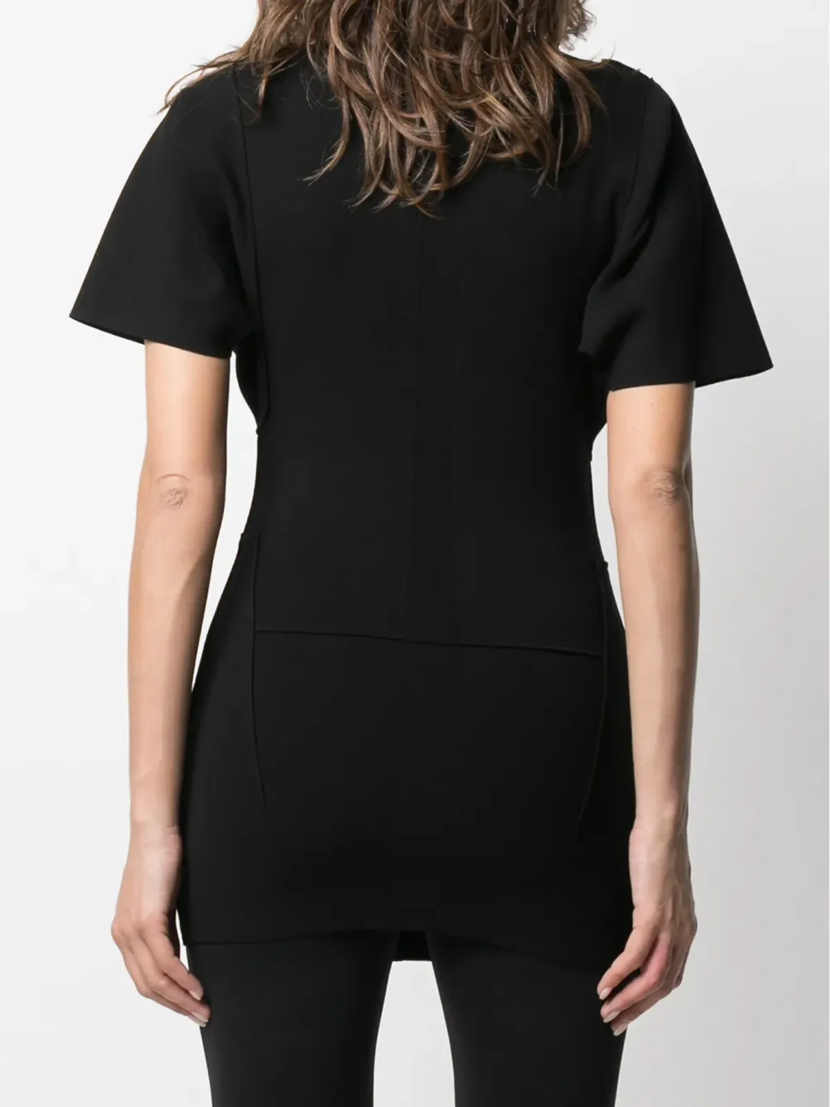Rick Owens ロングライン Vネック トップ - 画像4