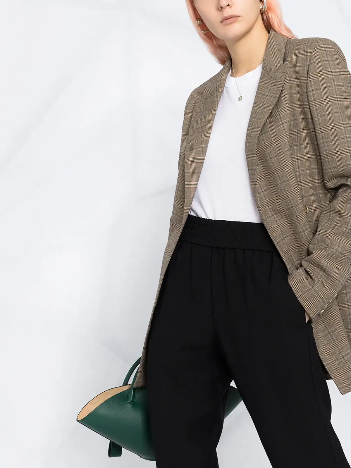 Brunello Cucinelli ウエストゴム仕様 クロップドパンツ - ブラック - 画像5