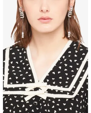 Miu Miu クリスタル装飾ペンダントピアス - サムネイル2