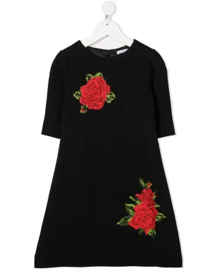 Dolce & Gabbana Kids ローズ刺繍ドレス - サムネイル1