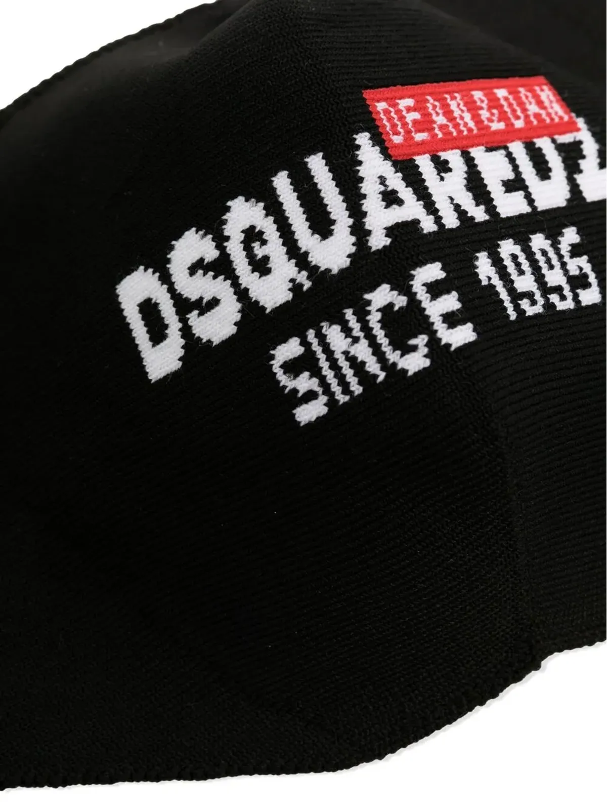 DSQUARED2 インターシャニット ロゴ フェイスマスク - 画像3
