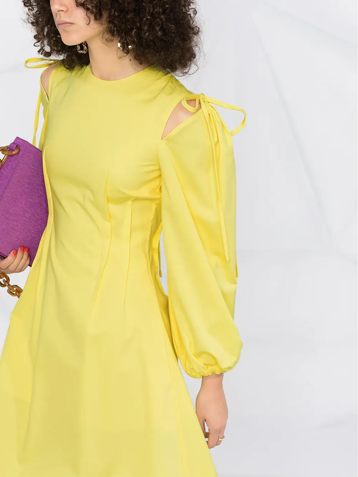 MSGM 長袖Aラインドレス - 画像5