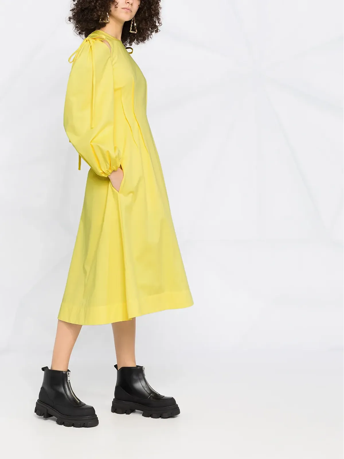 MSGM 長袖Aラインドレス - 画像4
