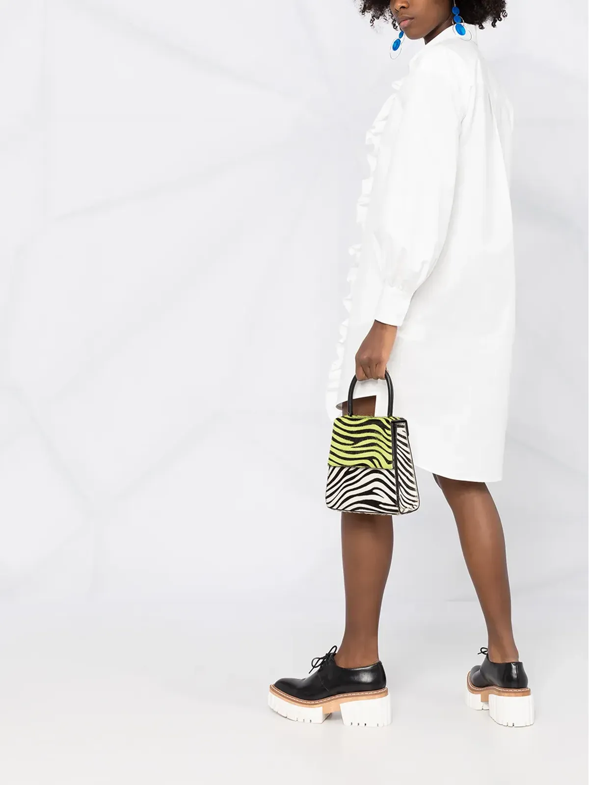 MSGM フリルディテールのシャツドレス - 画像4