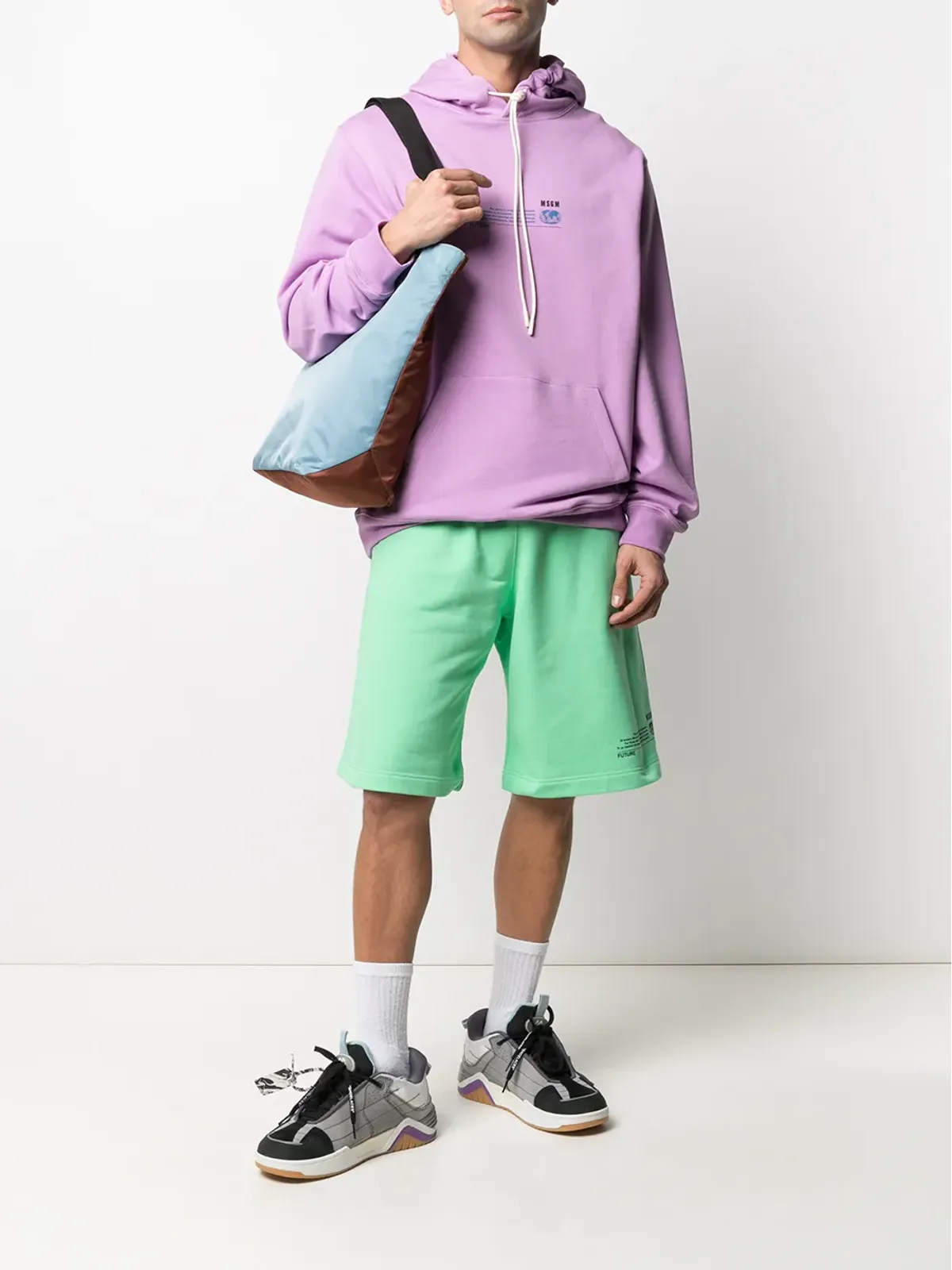 MSGM ロゴプリントショーツ - 画像2