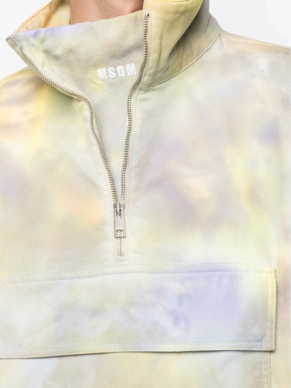 MSGM タイダイ柄ハーフジップスウェットシャツ - 画像4