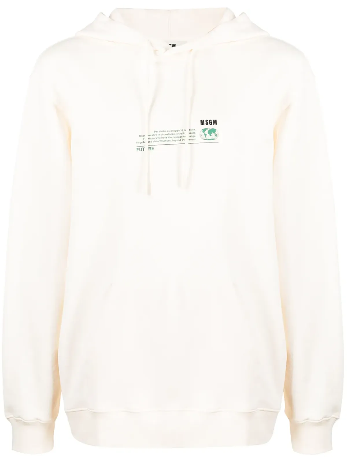 MSGM ファンタスティックグリーン フューチャープリント フーディー - 画像1