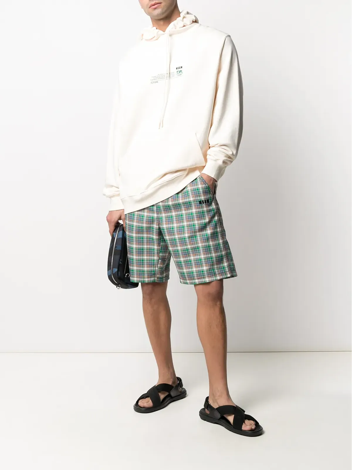 MSGM ファンタスティックグリーン フューチャープリント フーディー - 画像2