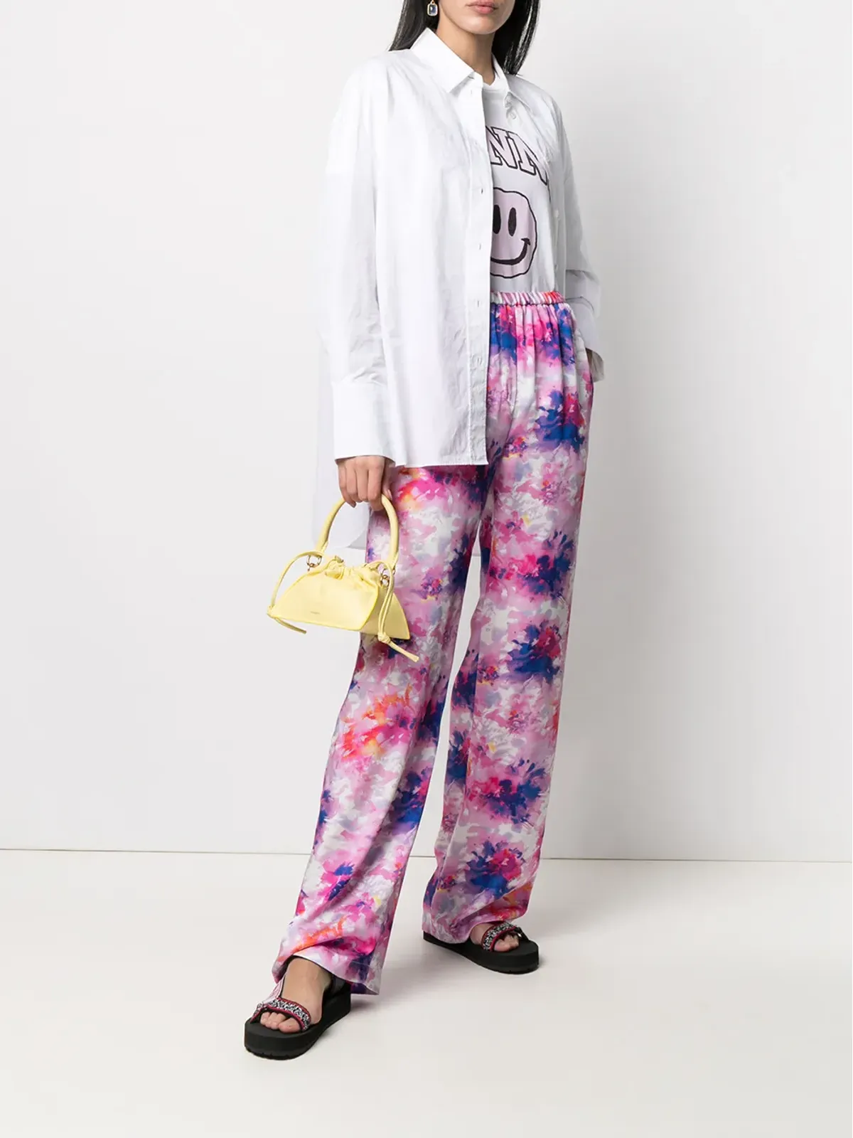 MSGM 花柄プリントパンツ - 画像2