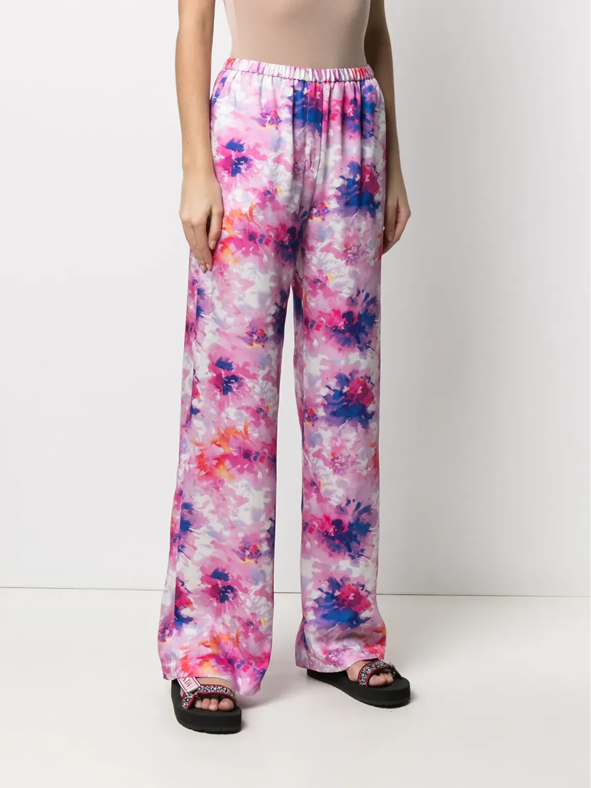 MSGM 花柄プリントパンツ - 画像3