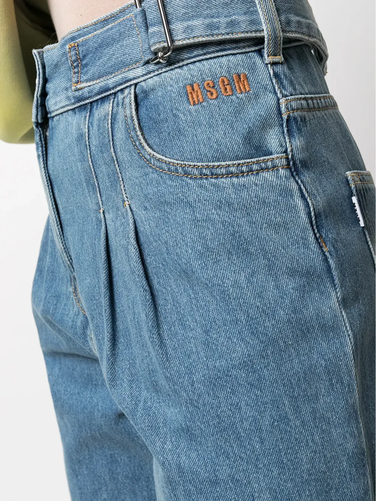 MSGM プリーツディテールのストレートジーンズ - 画像5