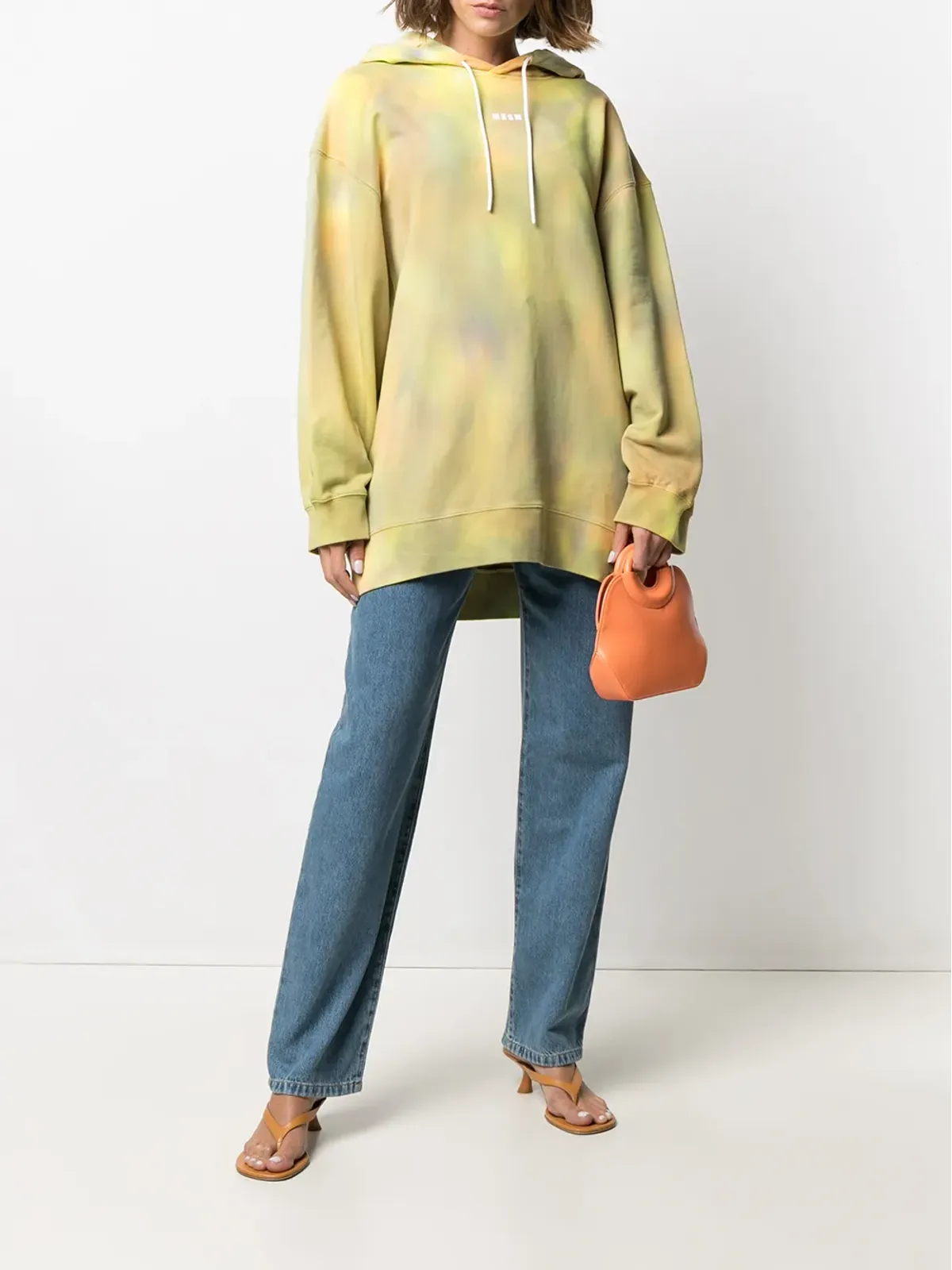 MSGM プリーツディテールのストレートジーンズ - 画像2