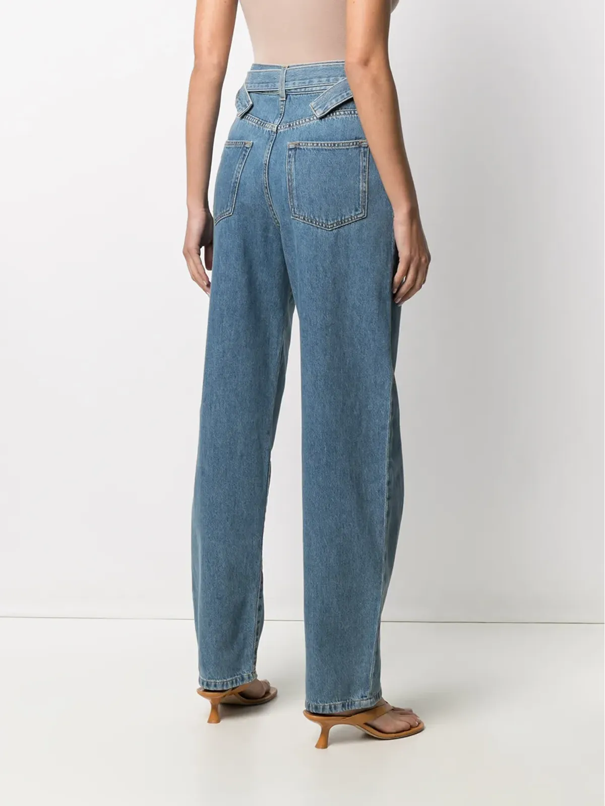 MSGM プリーツディテールのストレートジーンズ - 画像4