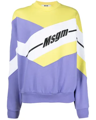 MSGM アブストラクトプリント長袖スウェット - サムネイル1