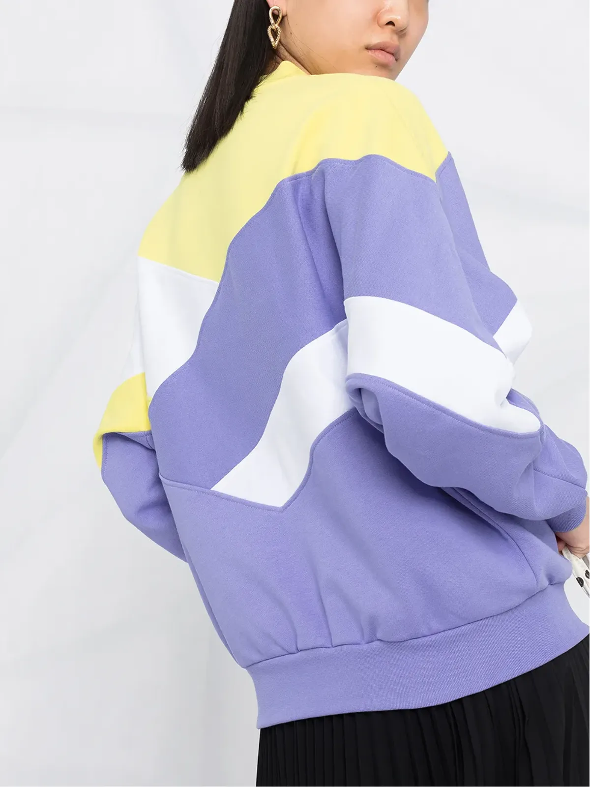 MSGM アブストラクトプリント長袖スウェット - 画像5