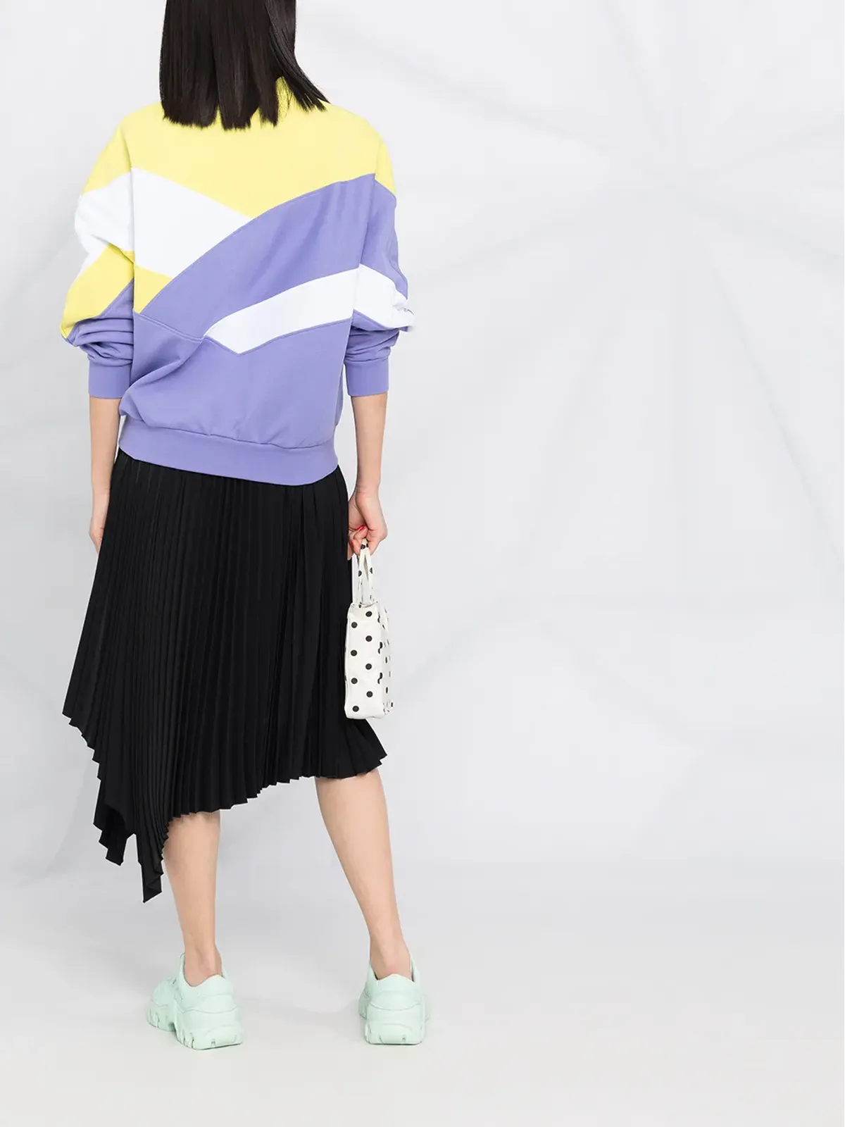 MSGM アブストラクトプリント長袖スウェット - 画像4