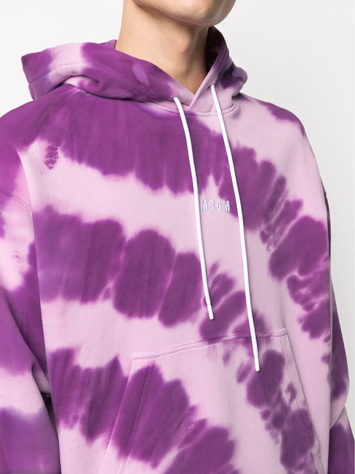 MSGM ロゴプリント タイダイ パーカー - 画像5
