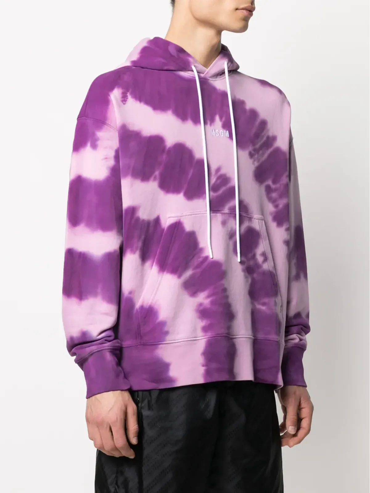MSGM ロゴプリント タイダイ パーカー - 画像3