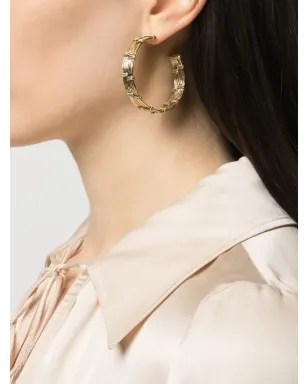 Aurelie Bidermann Ava textured large hoops - Gold - サムネイル2