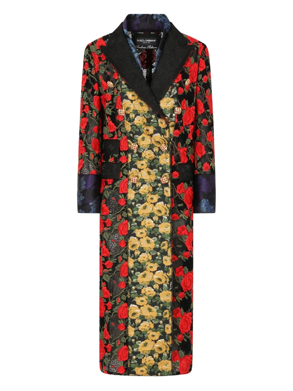 Dolce & Gabbana フローラルジャカードコート - ブラック - 画像1