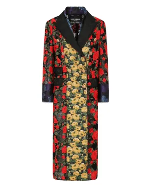 Dolce & Gabbana フローラルジャカードコート - ブラック - サムネイル1