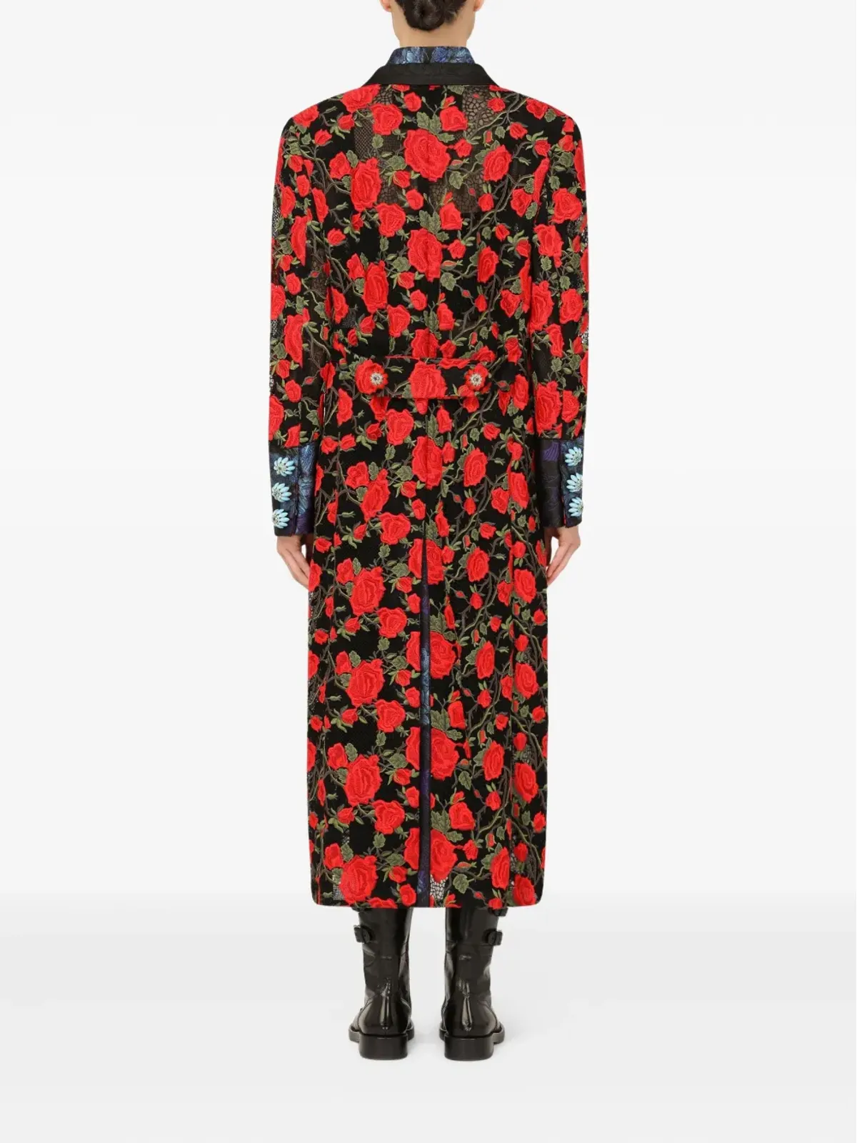 Dolce & Gabbana フローラルジャカードコート - ブラック - 画像4