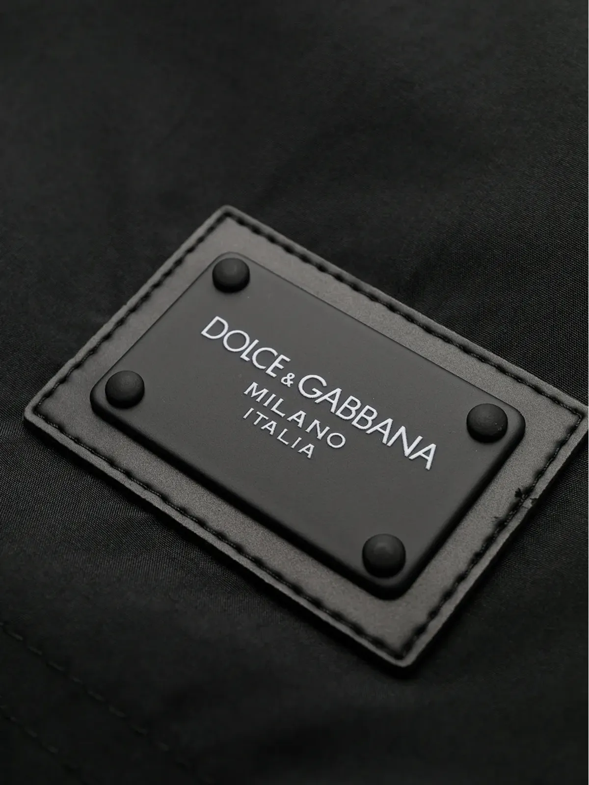 Dolce & Gabbana ロゴパッチ・スイムショーツ - ブラック - 画像3