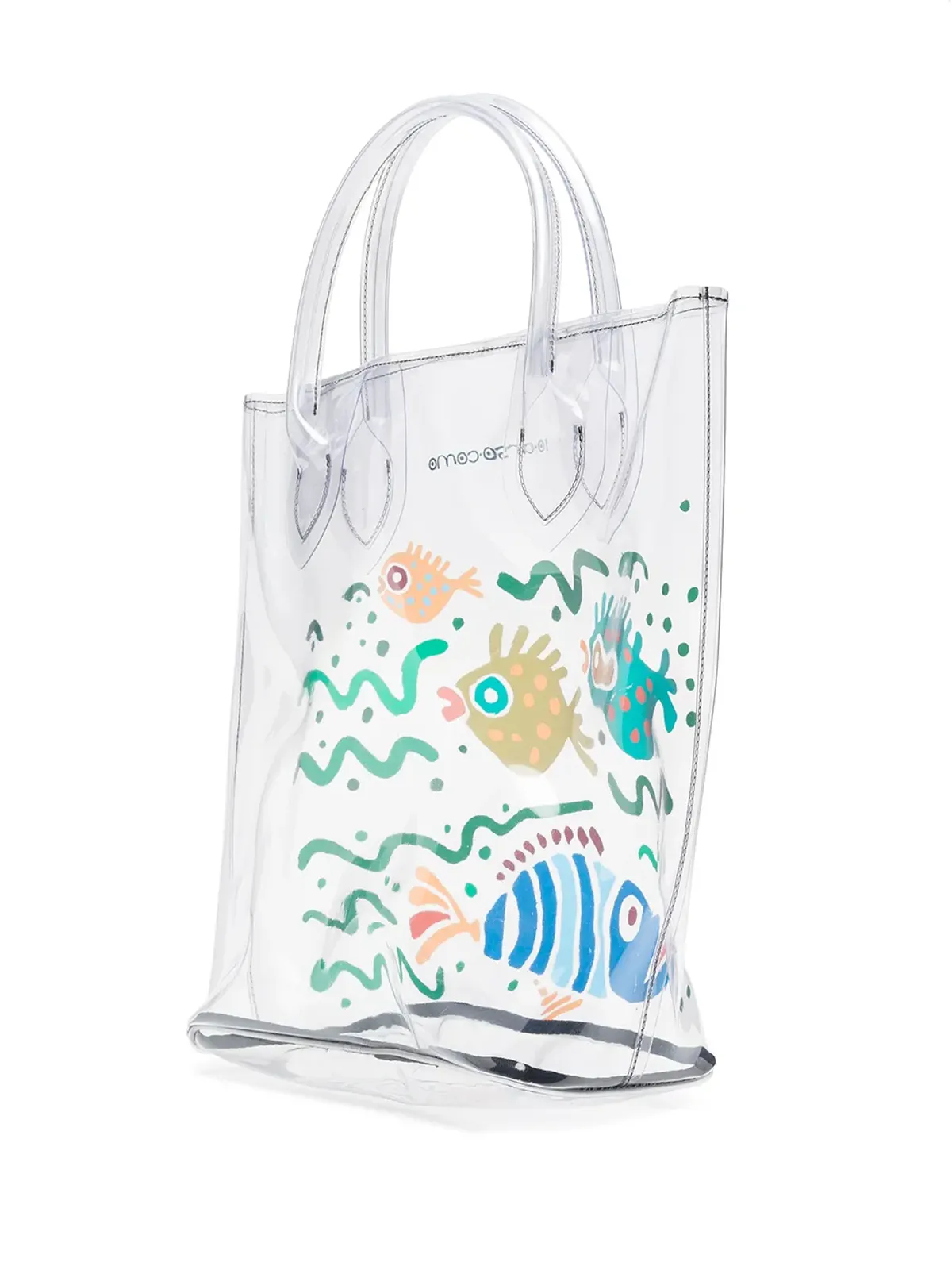 10 CORSO COMO 大型魚柄プリント透明トートバッグ - 画像3