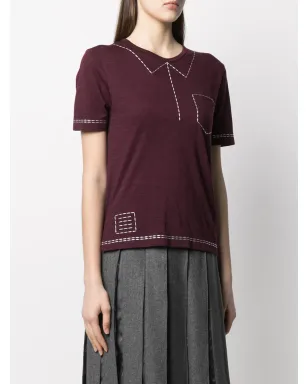 Thom Browne トロンプ・ルイユ風 半袖Tシャツ - Red - サムネイル3