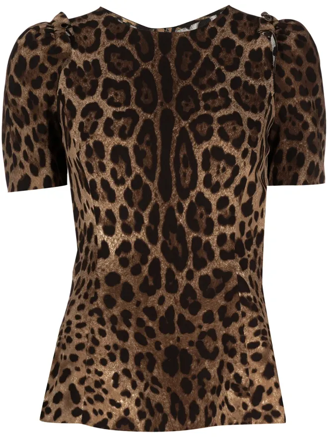 Dolce & Gabbana Dolce & Gabbana レオパード柄トップス - ブラウンの商品画像
