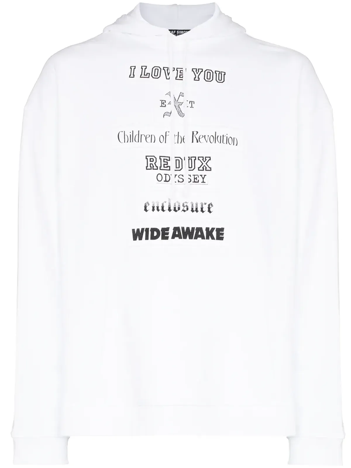 Raf Simons チェストプリント フード付きスウェットシャツ - 画像1