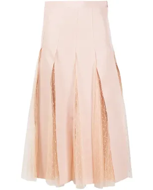 RED Valentino プリーツレース ミディスカート - サムネイル1