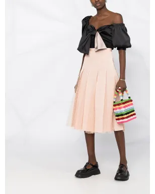 RED Valentino プリーツレース ミディスカート - サムネイル2