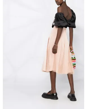 RED Valentino プリーツレース ミディスカート - サムネイル4
