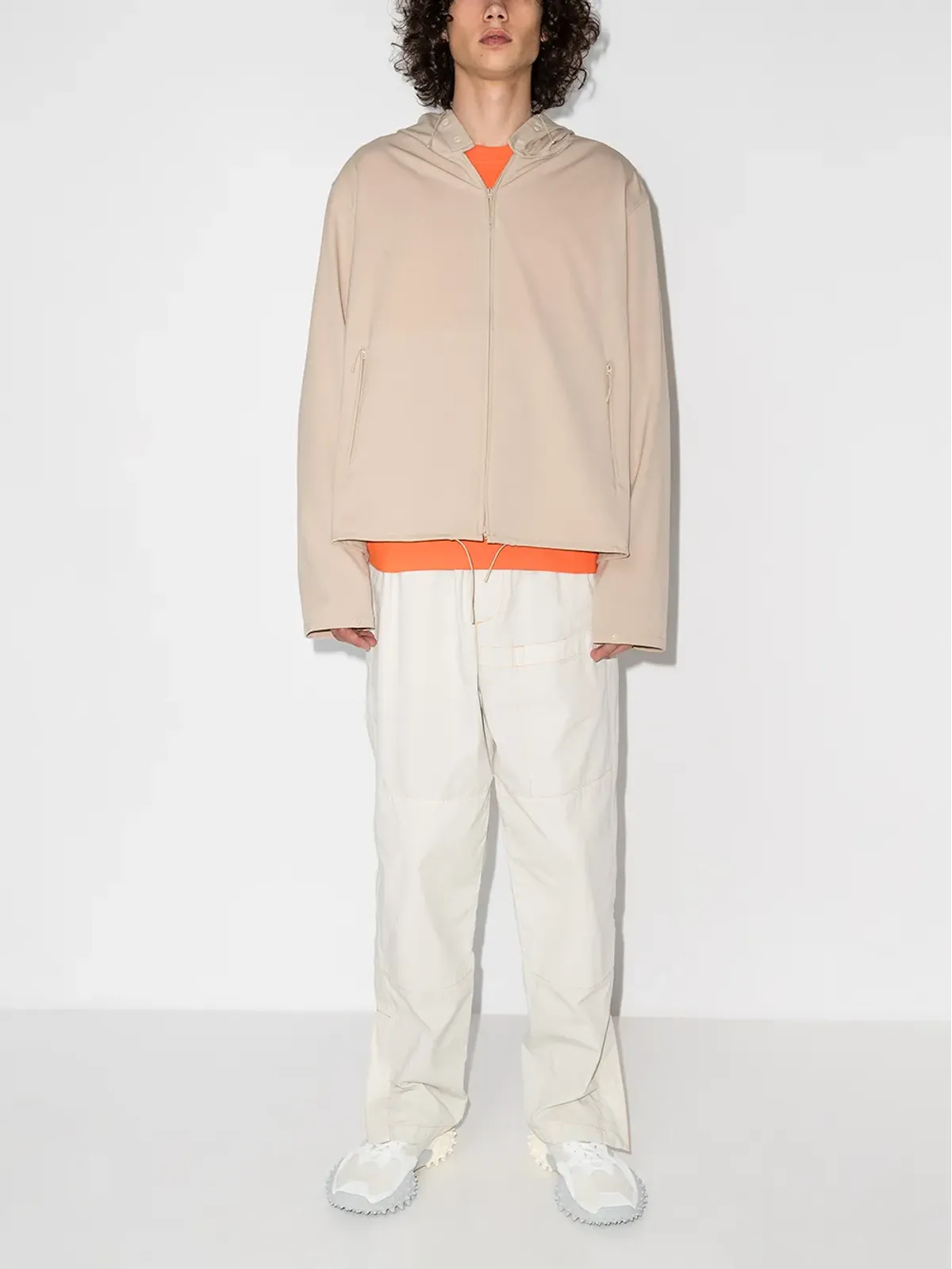 Y-3 ロゴプリント ジップアップ ライトウェイトジャケット - 画像5