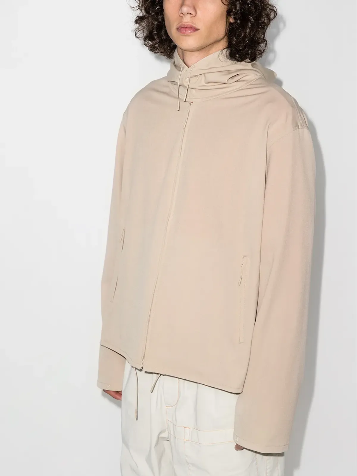 Y-3 ロゴプリント ジップアップ ライトウェイトジャケット - 画像2
