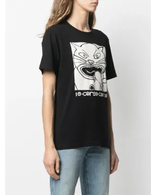 10 CORSO COMO 猫プリント コットン Tシャツ - サムネイル3
